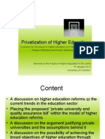 Privatization of Higher Education Dileepa
