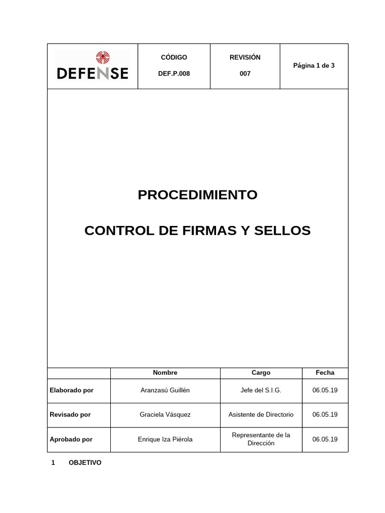 Carpeta SIG11 - Procedimientos1 - Alta Dirección1 - ProcedimientosDEF.P ...