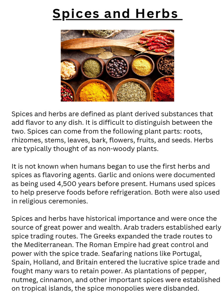 Spices & Herbs | PDF