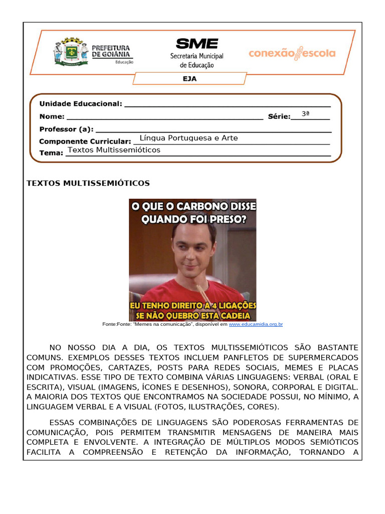 Texto 9 - Textos Multissemióticos | PDF