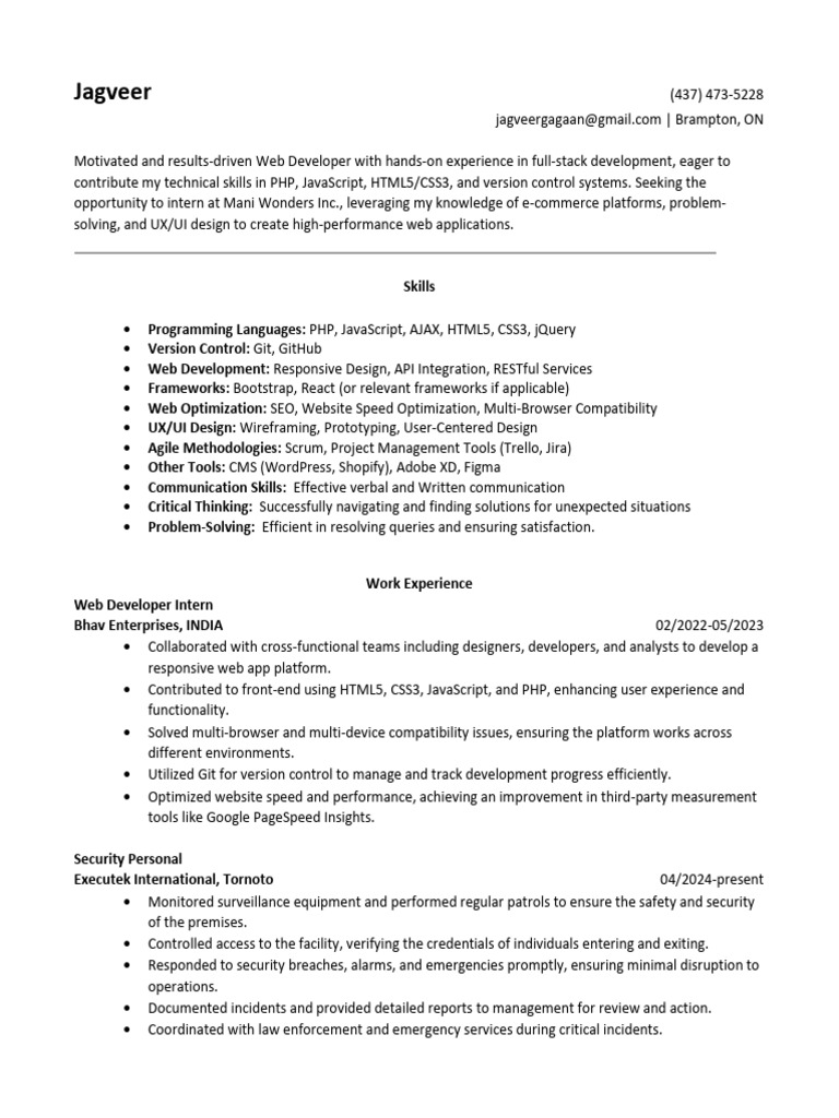 Jagveer Web Developers | PDF