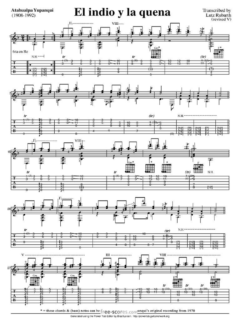 Free Scores Com Yupanqui Atahualpa Indio Quena Atahualpa Yupanqui
