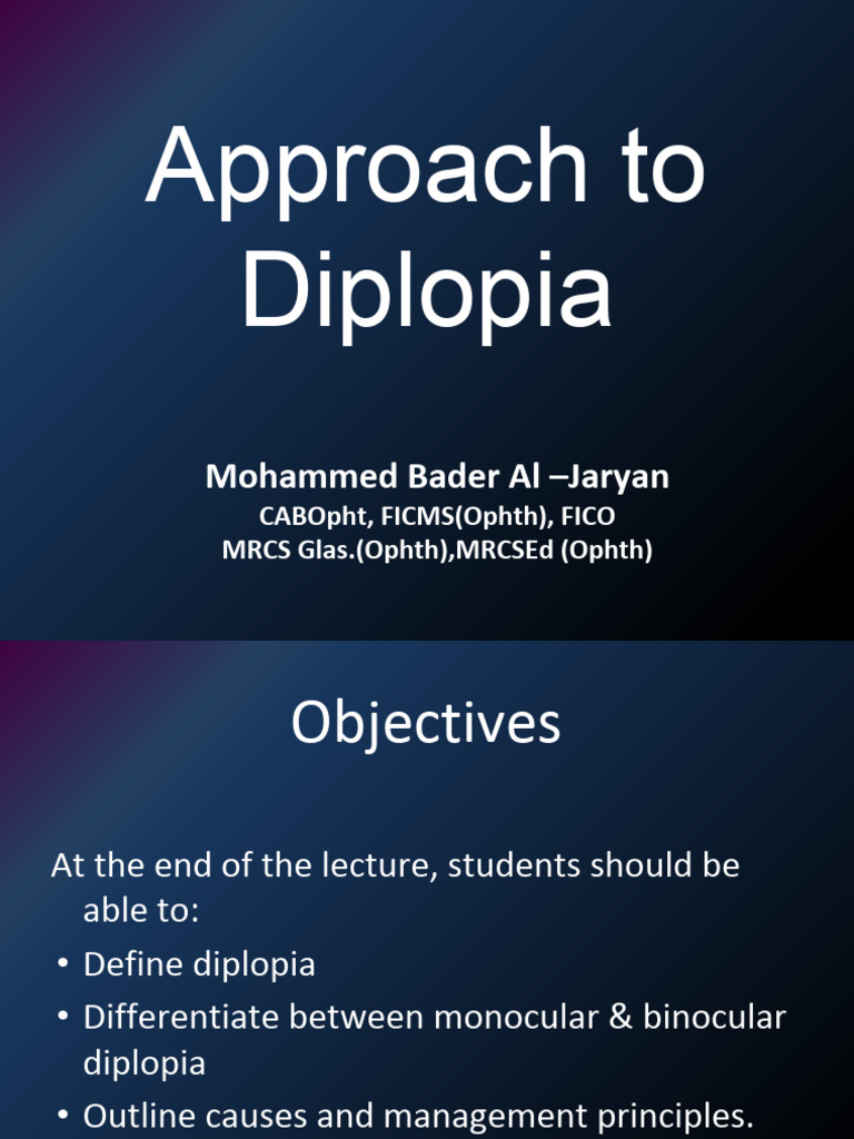 Diplopia Approach | PDF