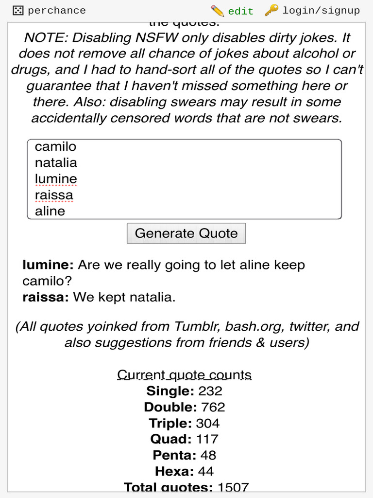 Incorrect Quote Generator Perchance PDF