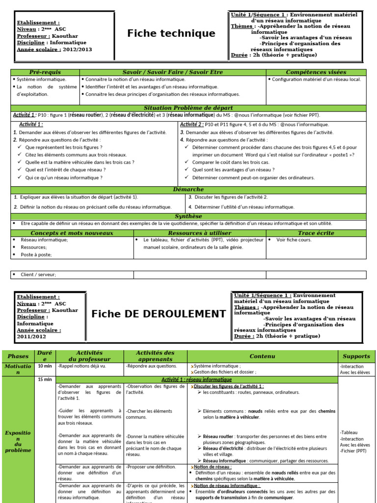 Notion de Réseau Informatique | PDF