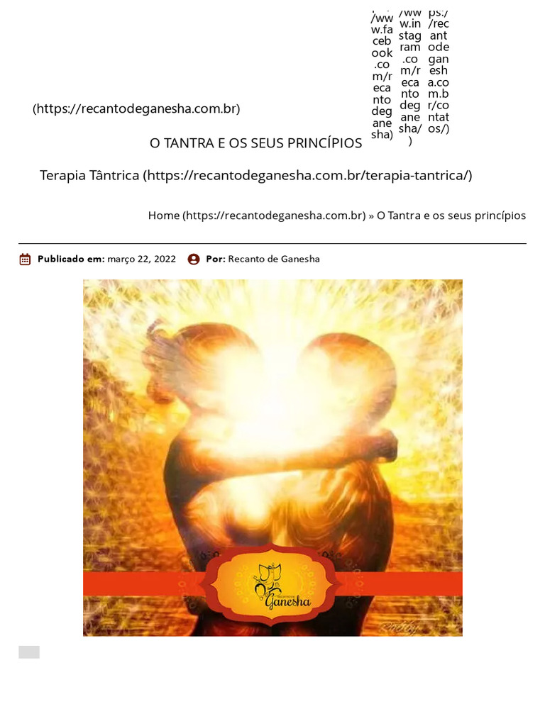 Princípios do Tantra e Sexualidade | PDF | Tantra | Estudos de Línguas ...