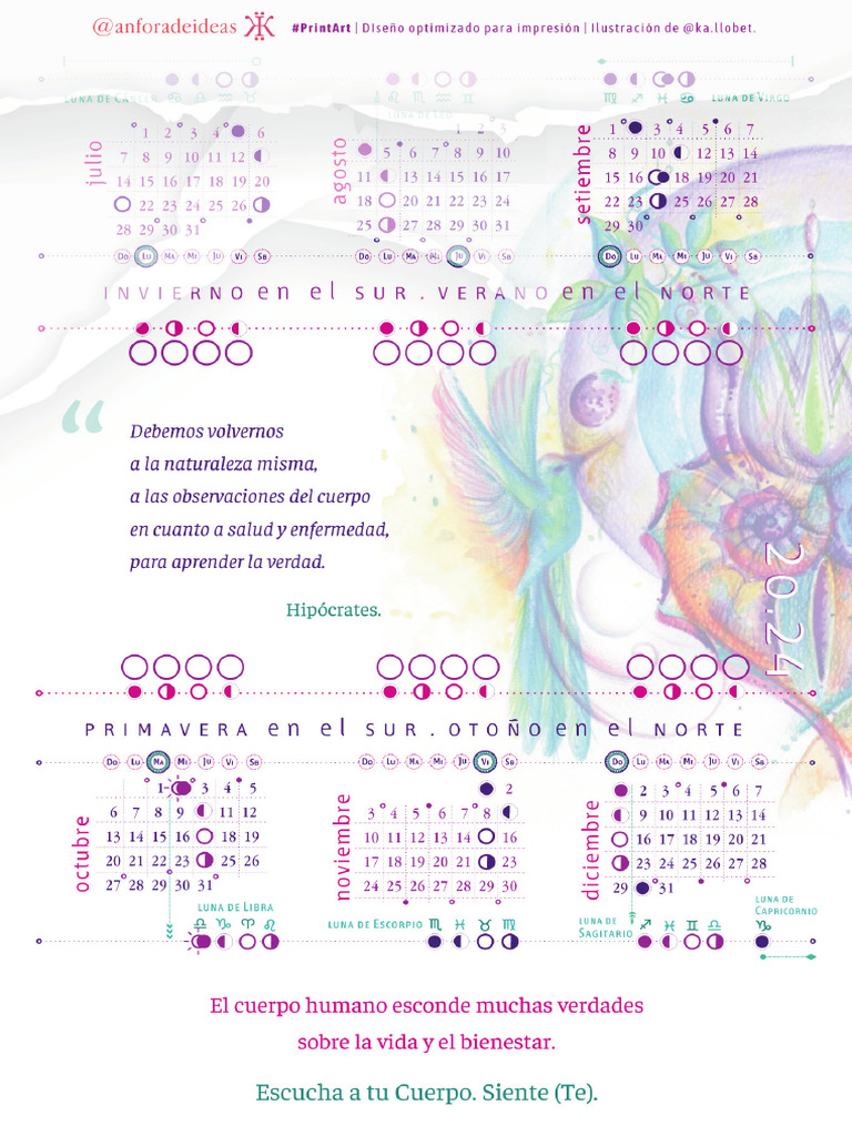 Kalendario de Estacion SUR en Primavera Anforadeideas 2024 | PDF
