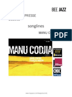 Revue de presse de l'album "Songlines" de Manu Codjia (BEE018)