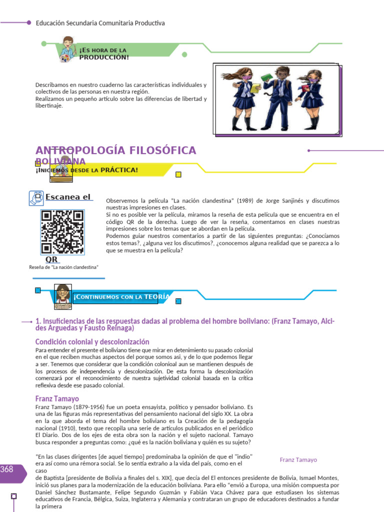 Antropología Filosófica Boliviana: Reflexões | PDF | Bolívia | Educação ...