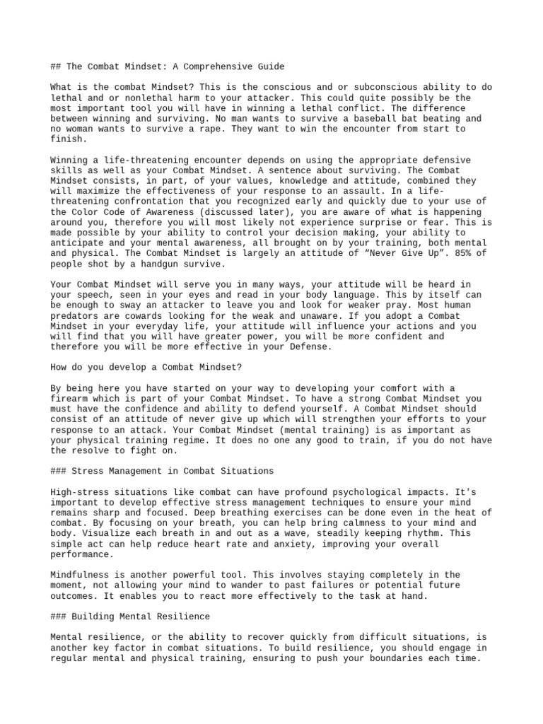 Combat_Mindset_Updated | PDF