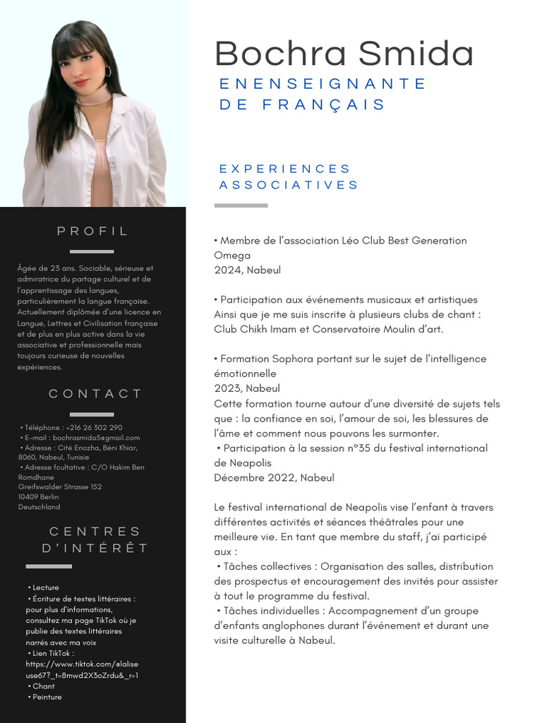 Copie de CV Professionnel Noir Simple - PDF 2 | PDF