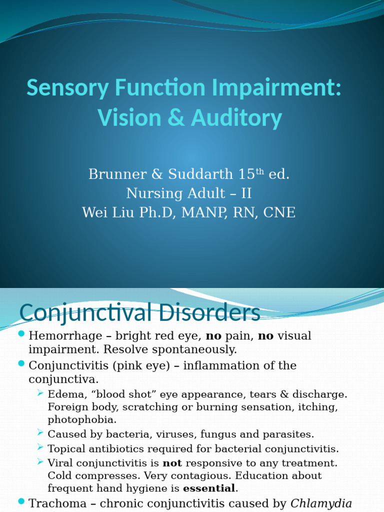 Sensory Function Impairment | PDF