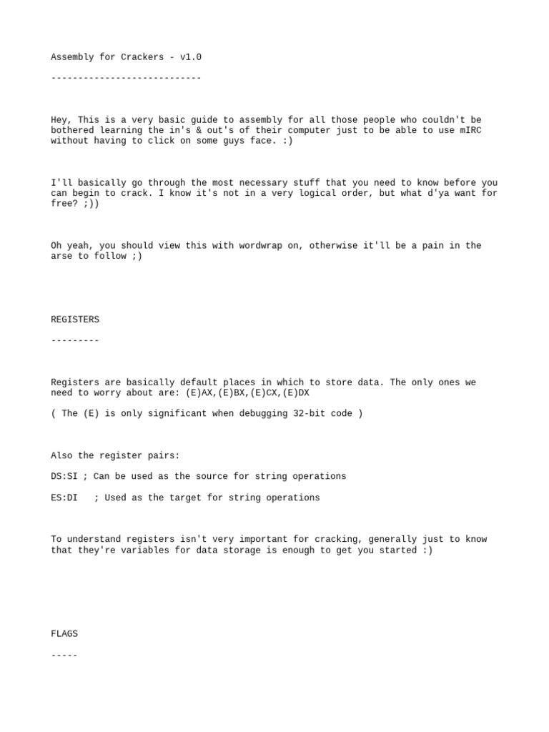 Asm 4 Crackers | PDF
