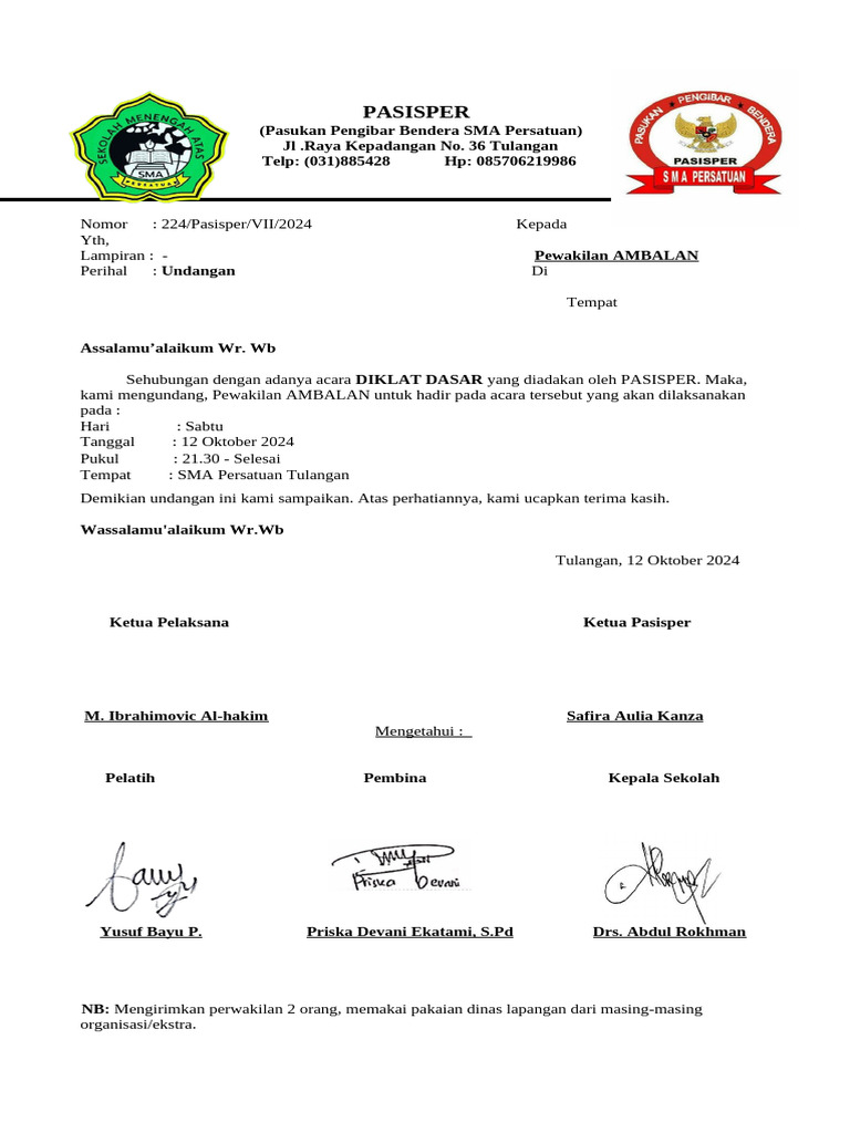 Undangan Ambalan 2 | PDF