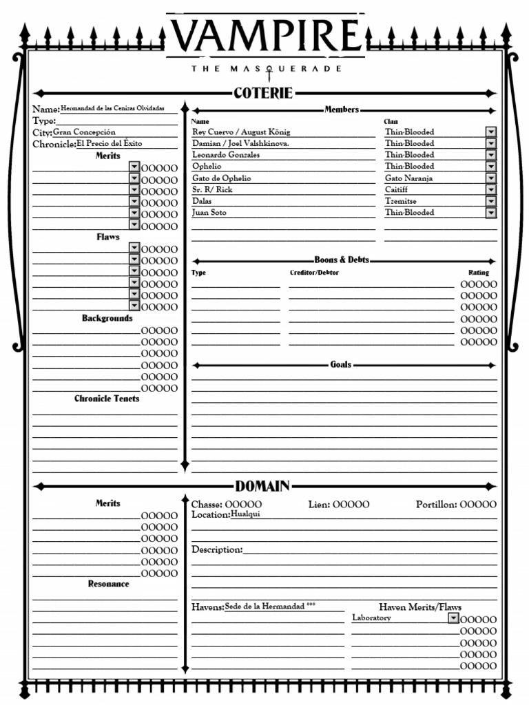 Vampire 5thedition classic coterie domain interactive pdf