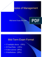 Principles Management Mid Exam Review