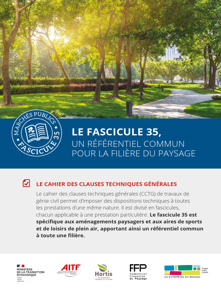 Référentiel CCTG : Fascicule 35 Paysage | PDF | Environnement naturel ...