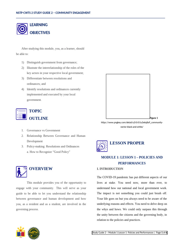 Community Engagement Lesson 1 Policies And Performances Pdf