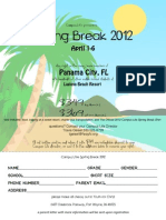 Travis Spring Break 2012 Flyer