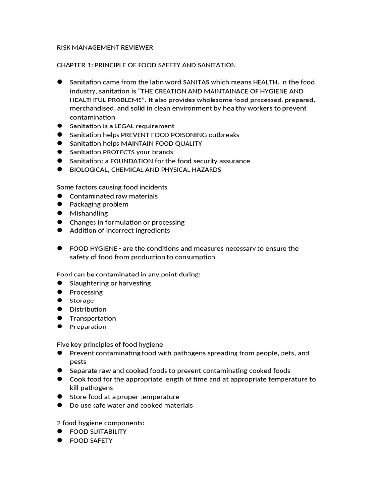 Risk Management Reviewer | PDF
