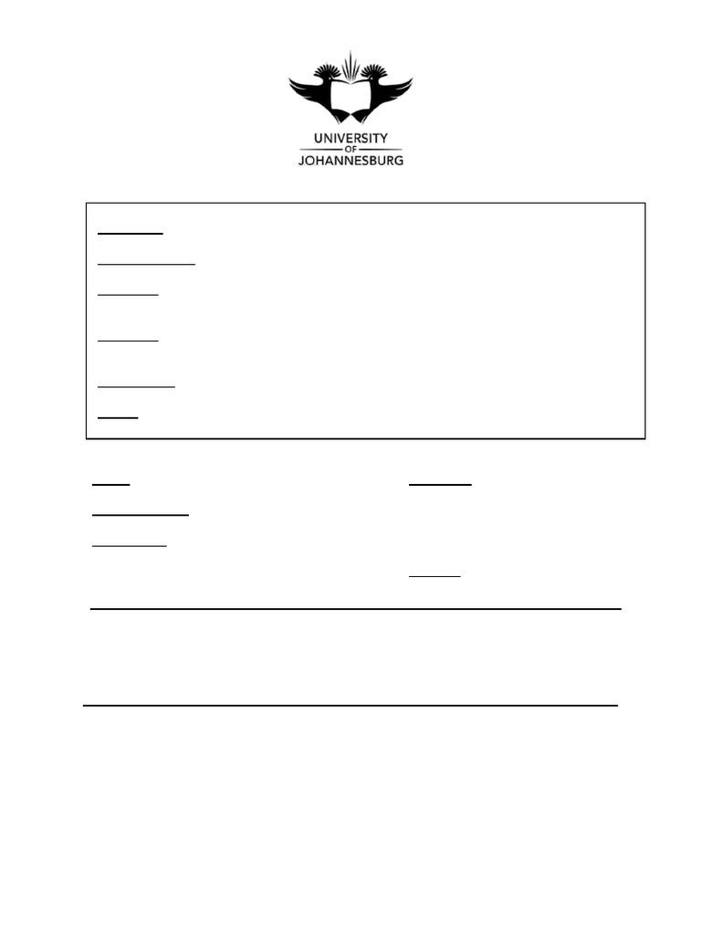 Formative Assessment 1 - Class Test Memo | PDF