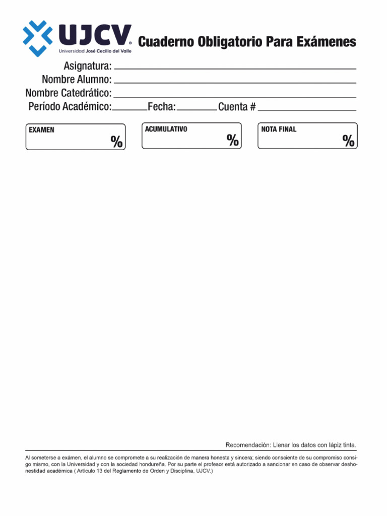 Cuaderno para Examenes | PDF