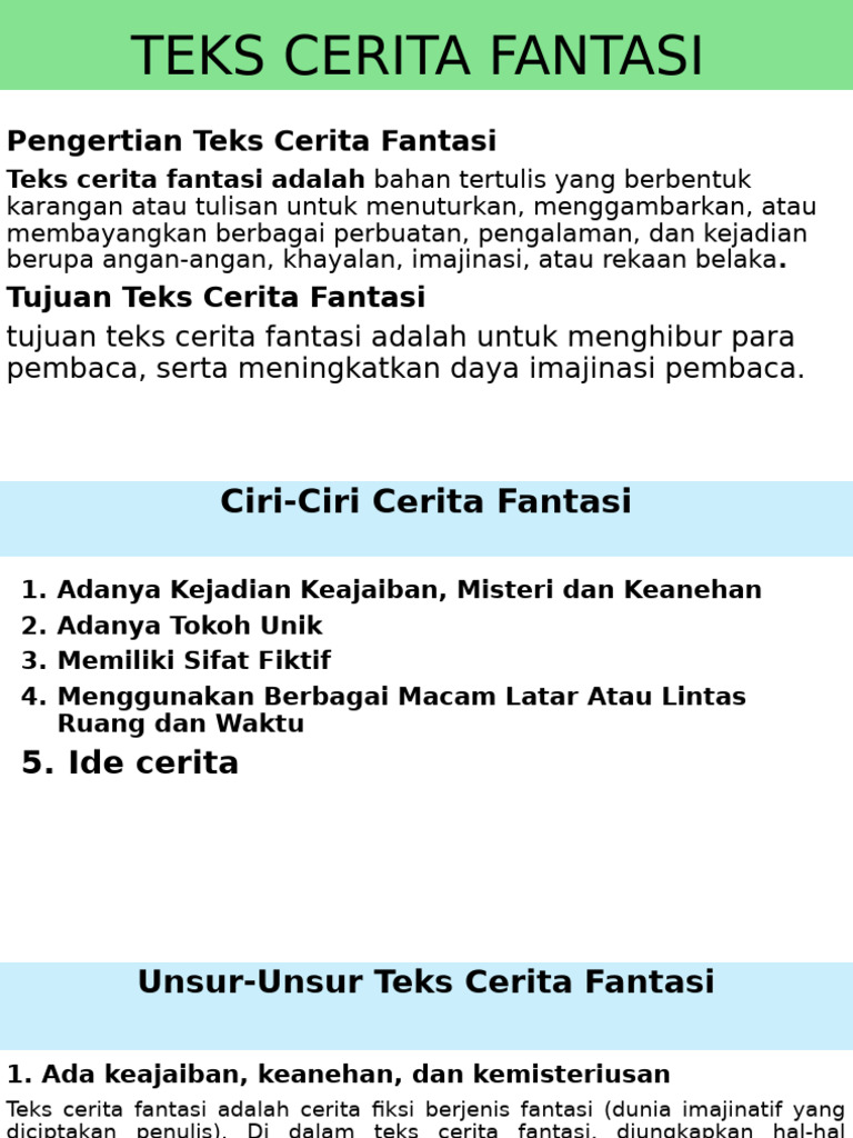 Teks Ceritas Fantasi | PDF