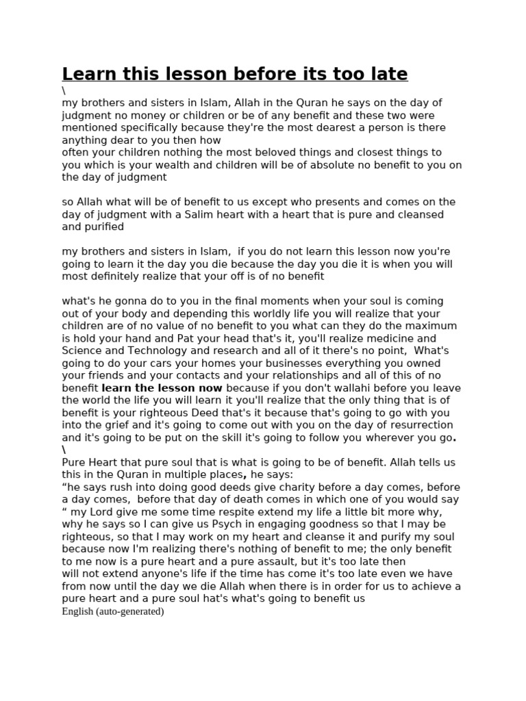 Learn This Lesson Before Its Too Late PDF(01)