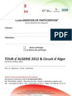 Pre Inscription Tour D'algerie
