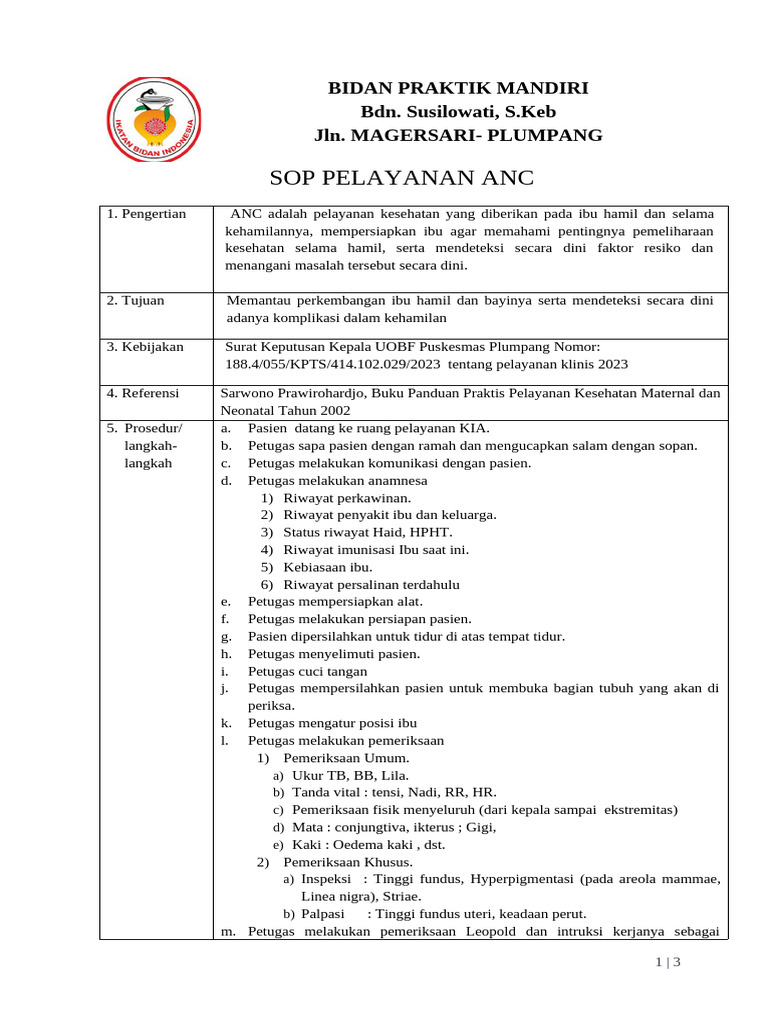 Pelayanan Anc Pdf