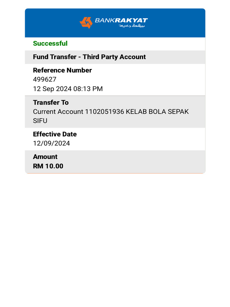 Third Party Fund Transfer Details | PDF