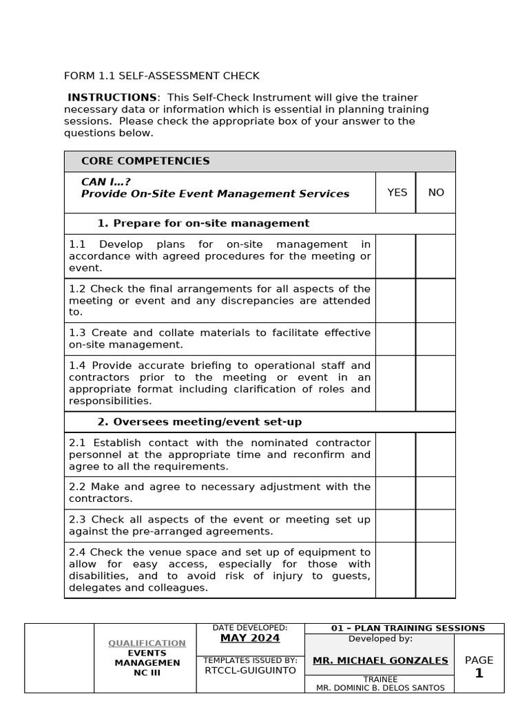 Uc - Provide On-Site Event Management Services | PDF
