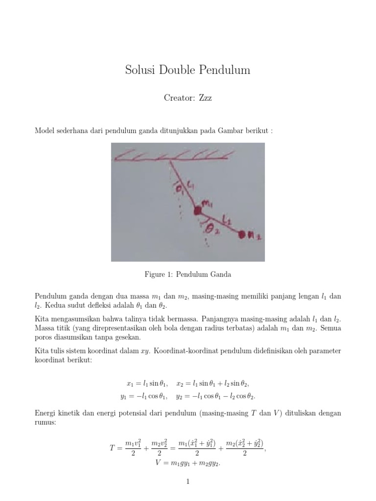 Solusi Double Pendulum | PDF