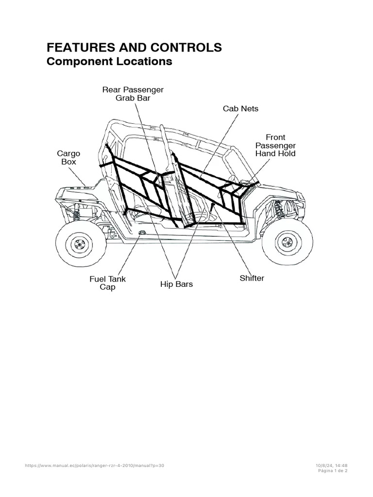 Manual de Usuario Polaris Ranger RZR 4 (2010) (146 Páginas) | PDF