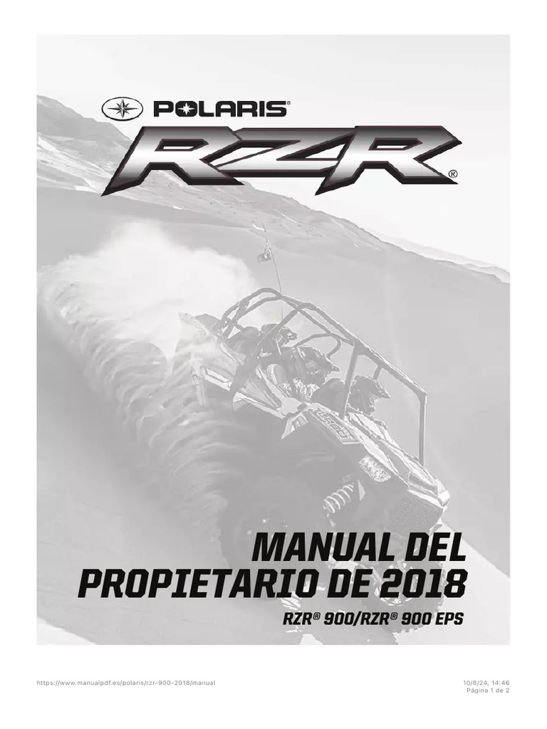 20011 POLARIS RZR 900 MANUAL visual data 8