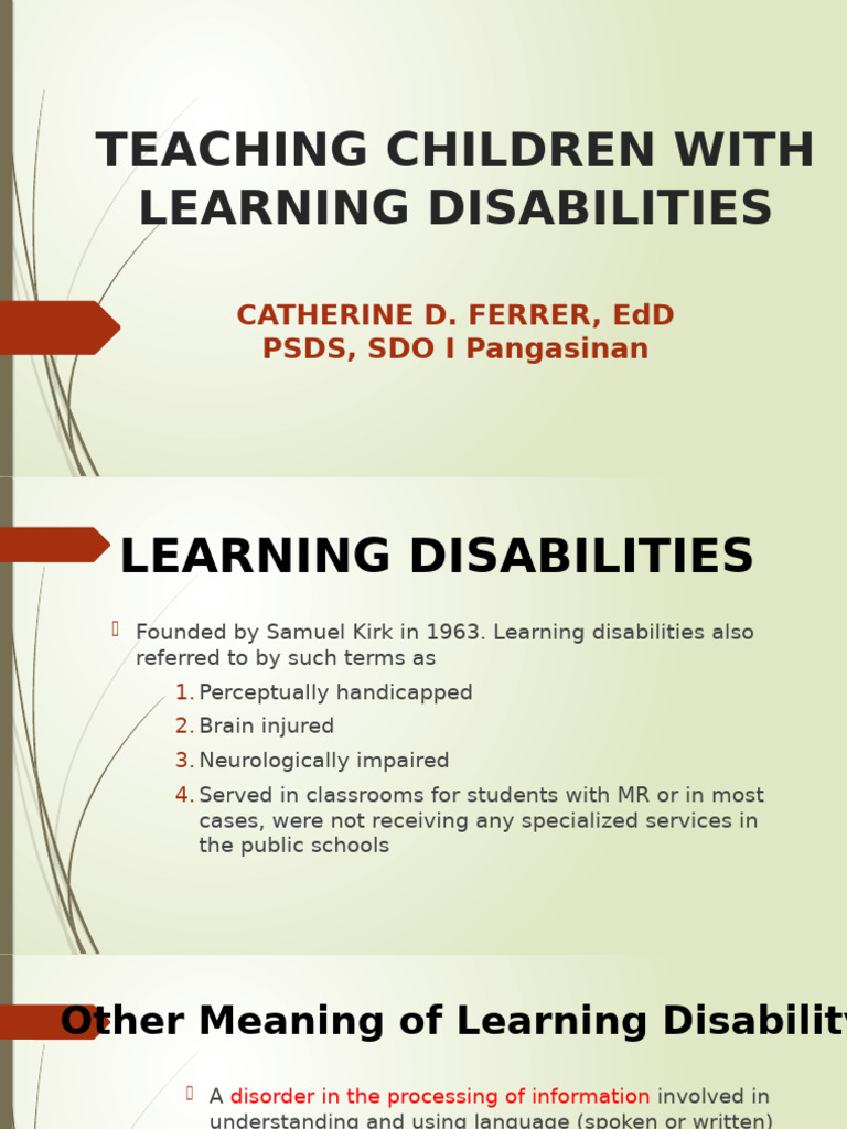 Teaching Children With Learning Disabilities | PDF