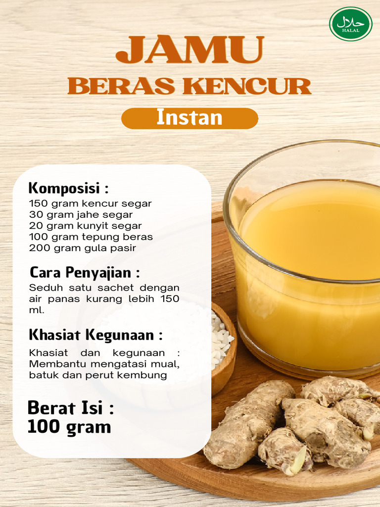 Label Kemasan Beras Kencur Instan | PDF