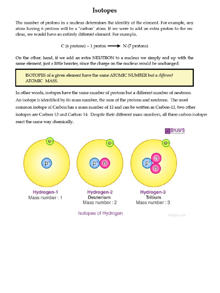 Isotope Worksheet | PDF