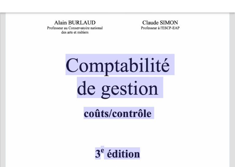 Comptabilité de gestion - CORE Reader | PDF