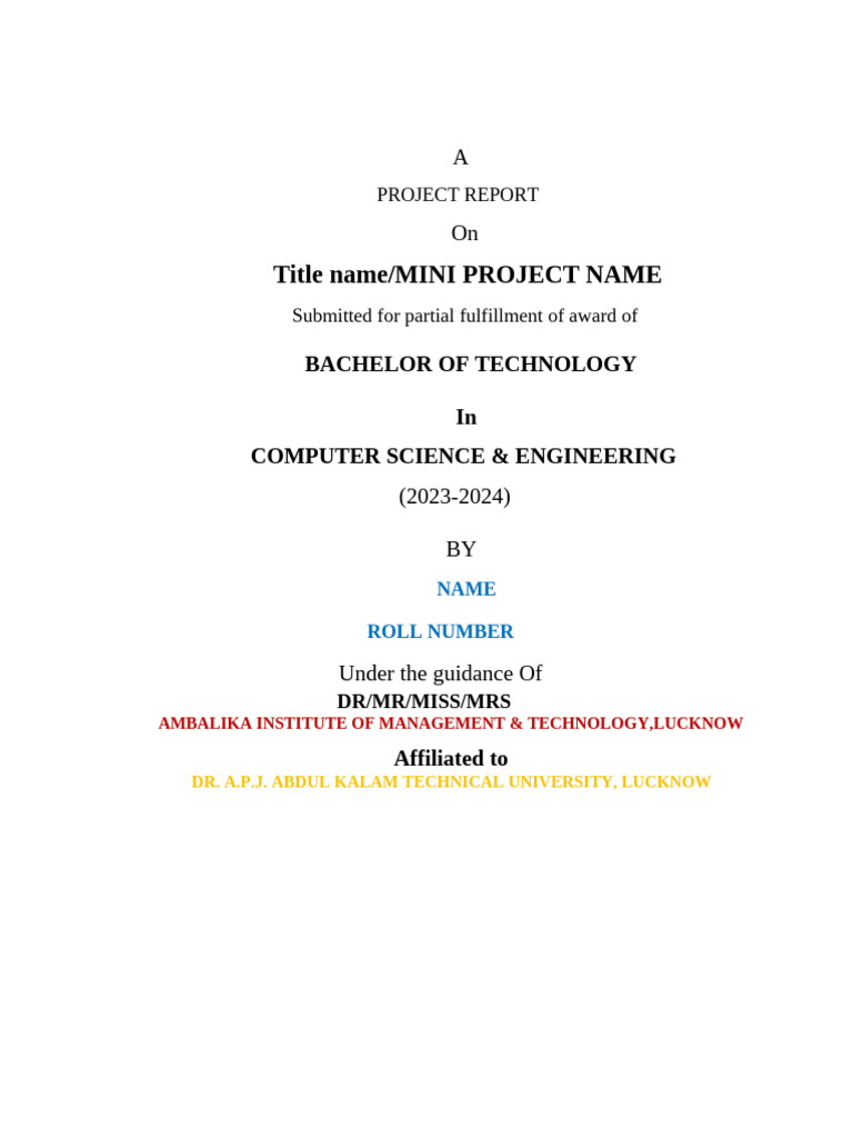 Report Format | PDF