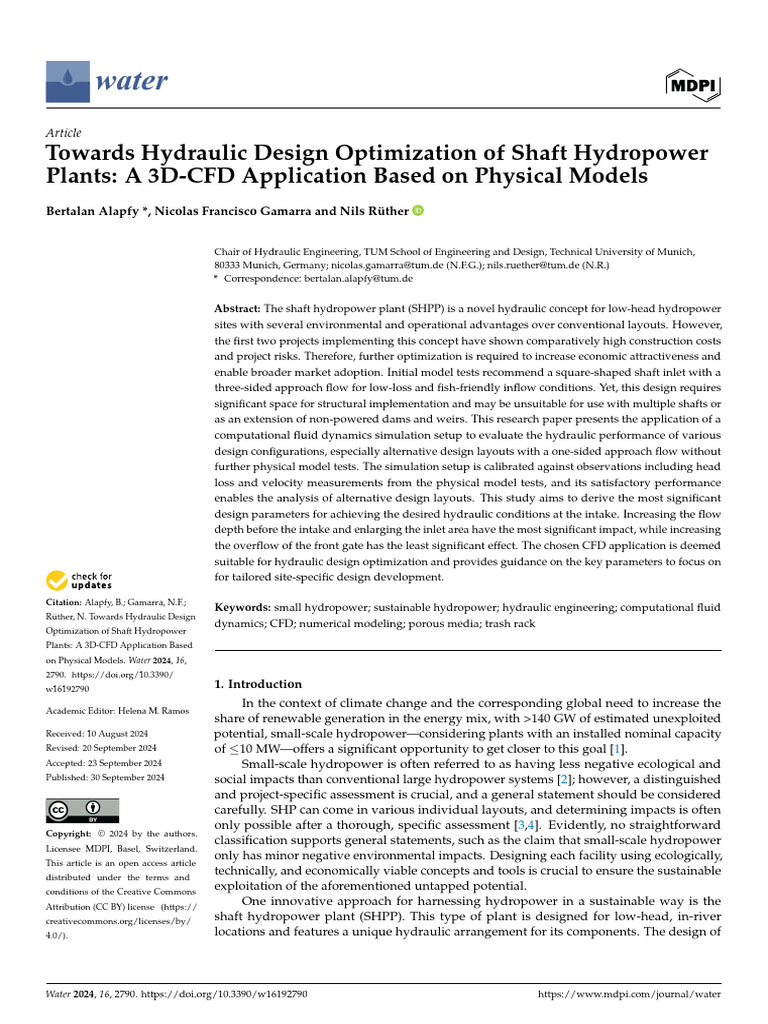 Towards Hydraulic Design Optimization of Shaft Hyd | PDF