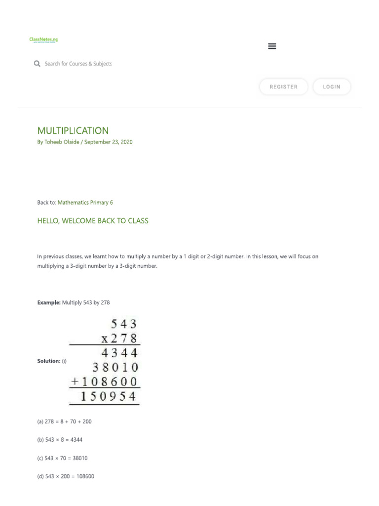 Classnote | PDF