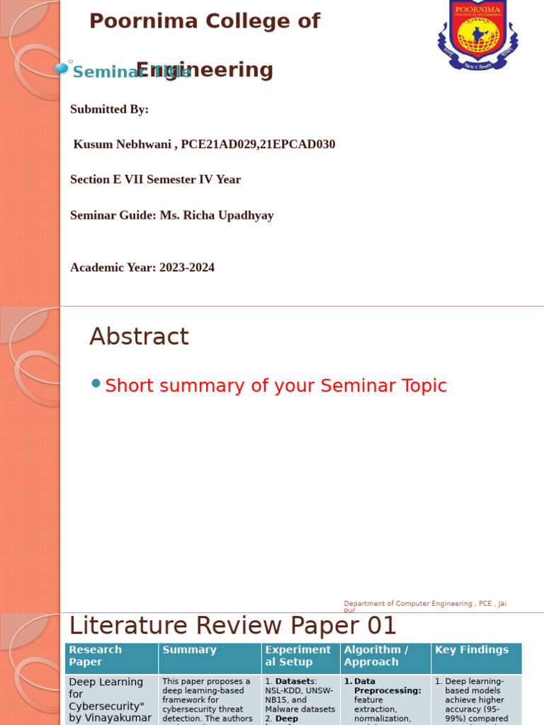 Seminar 7cs7-40 PPT Format | PDF