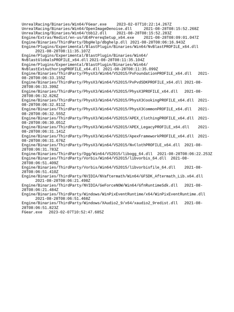 Manifest nonufsfiles win64 pdf