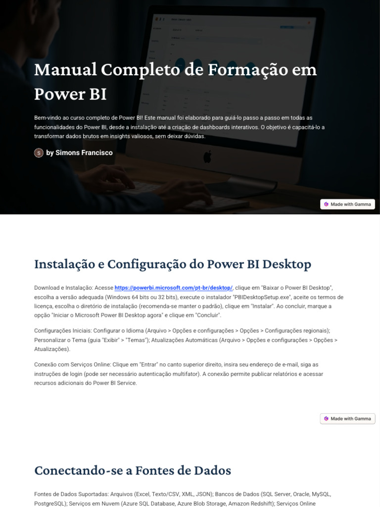 Manual Completo de Power BI PDF | PDF | Microsoft SQL Server | Gestão ...