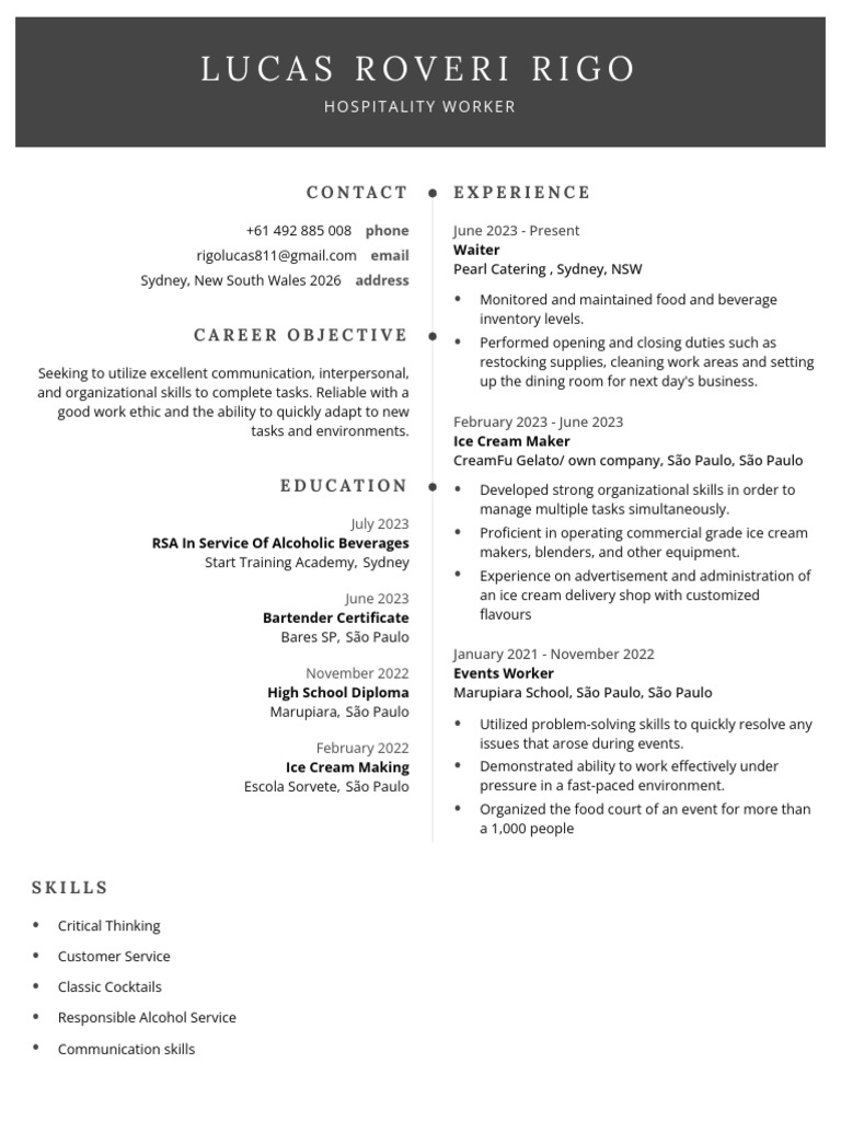 Lucas RoveriRigo Resume | PDF