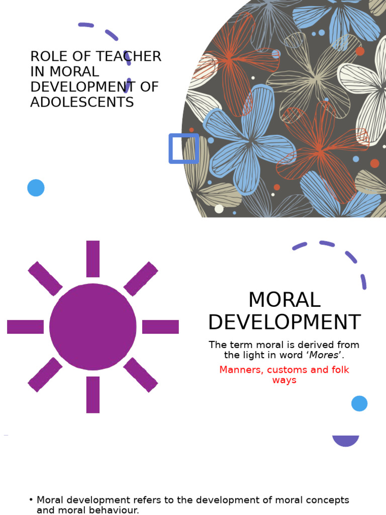 Role of Teacher in Moral Development of Adolescents | PDF | Teachers ...
