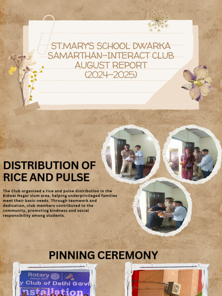 Report of Interact Club For The Month of September | PDF