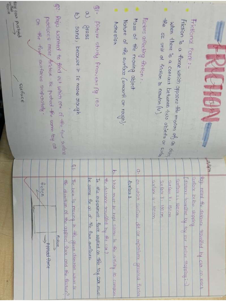Notes - Friction | PDF