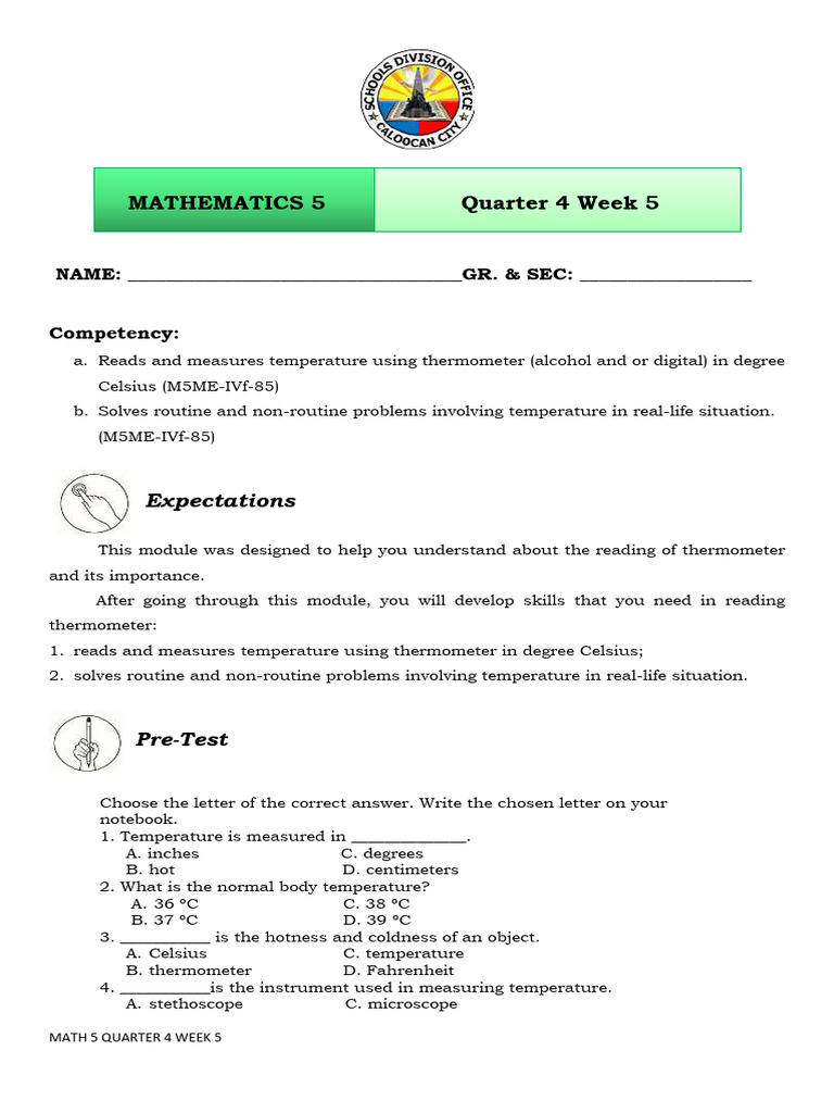 Math 5 Q4 Week 5 | PDF
